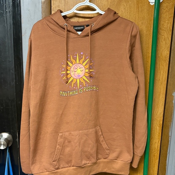 Chemistry Tan Hoodie with Sun Design - Picture 1 of 7